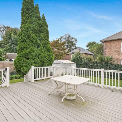 Deck of Handsome ''American Foursquare'' Colonial for sale -- Staten Island, New York