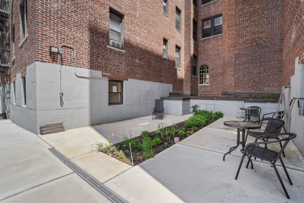 Photo of outside area of spacious corner-unit condo for sale in Staten Island New York