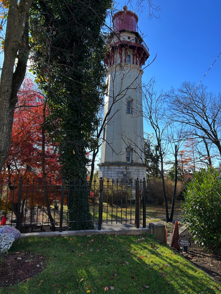 Photo of the lighthouse on Lighthouse Hill, Staten Island New York. Credit to Sari Kingsley.